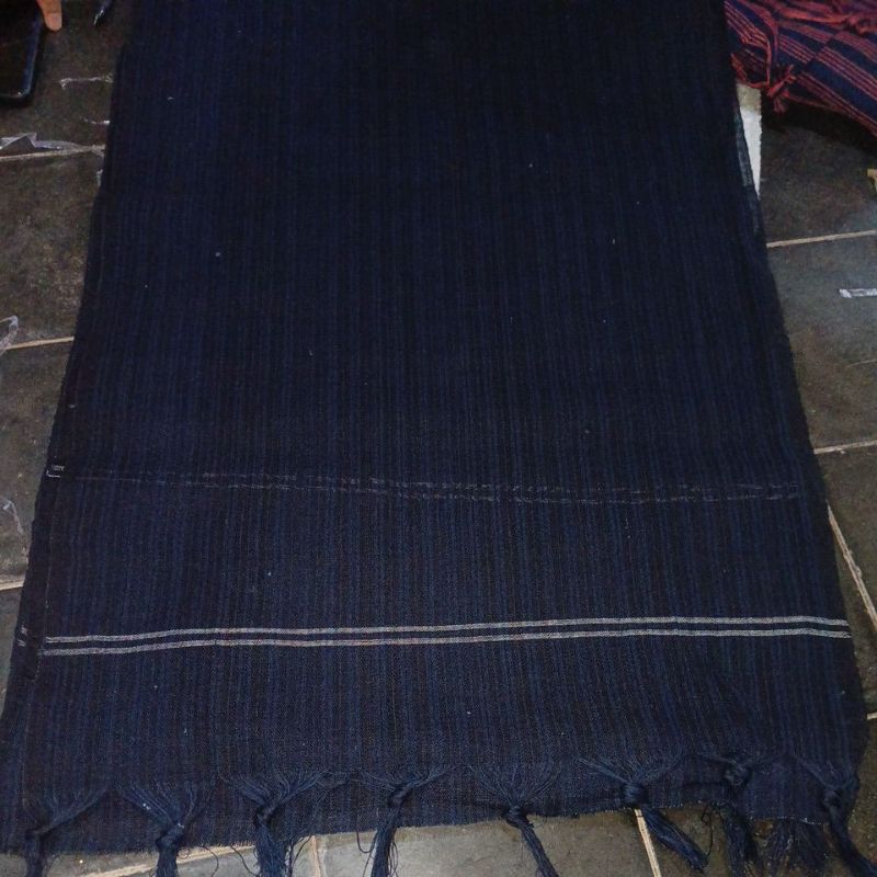 JARIK LOMPONG KELI GEMBYAK BIRU PANJANG 3 METER LEBAR 50 CM KAIN LURIK - KAIN TENUN