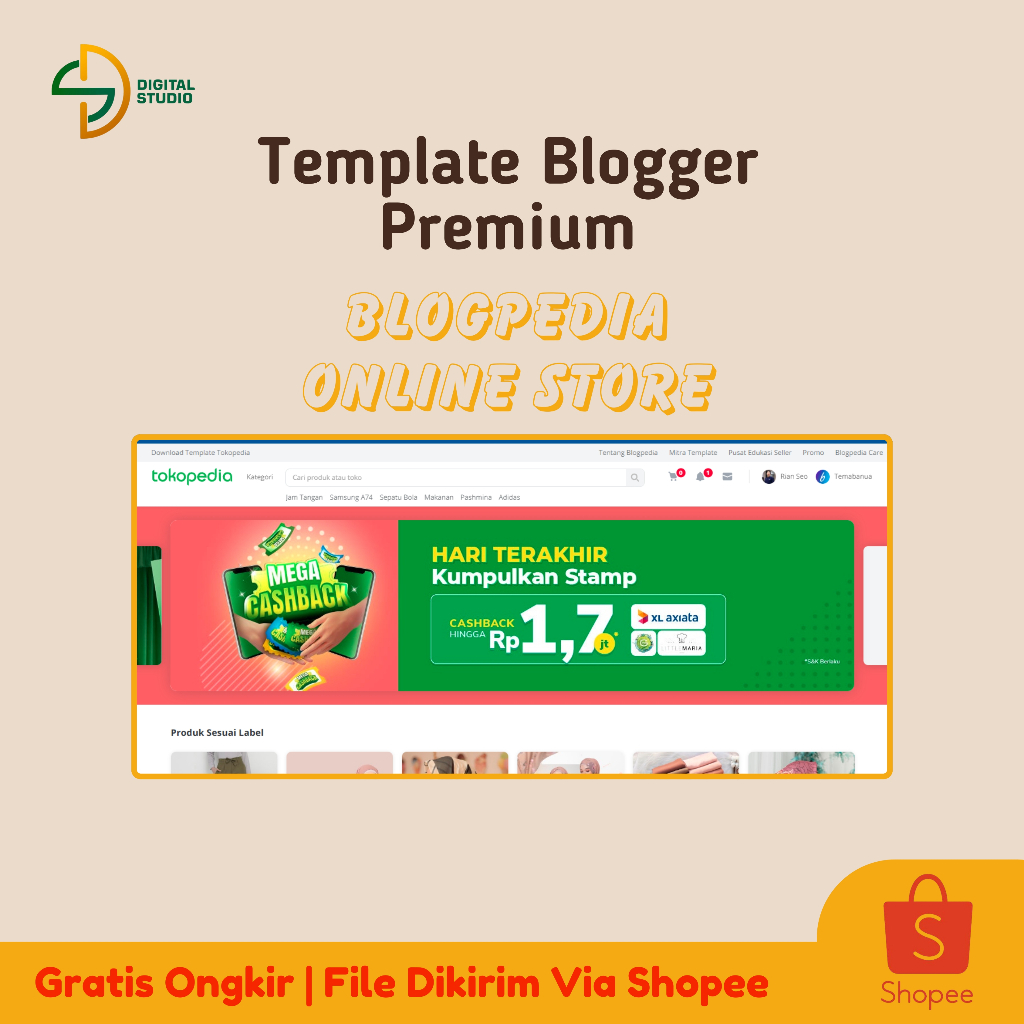 Template Blogger Blogpedia - Online Store Premium
