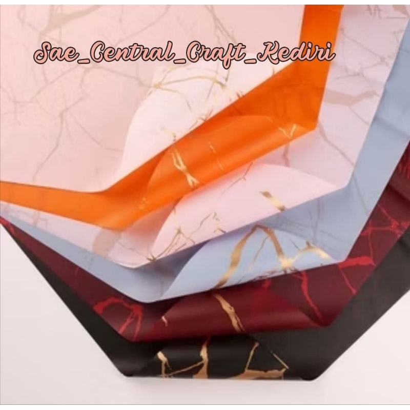 Cellophane Golden Marble Flower Wrapping Paper  Free Packing
