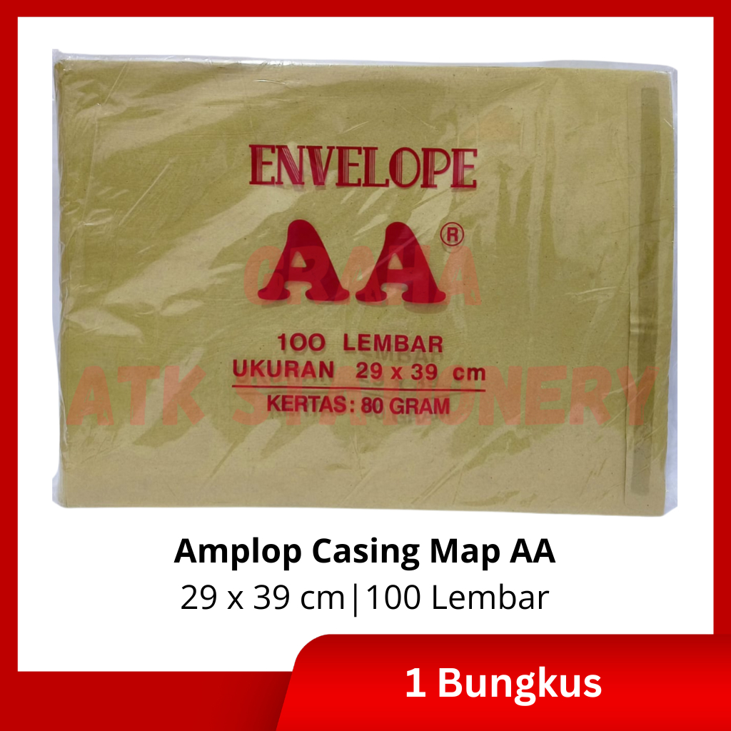 

[1 Bungkus] Amplop Coklat Map AA 29x39 cm / Amplop Casing Map / Amplop Kesing Map AA 29x39 cm