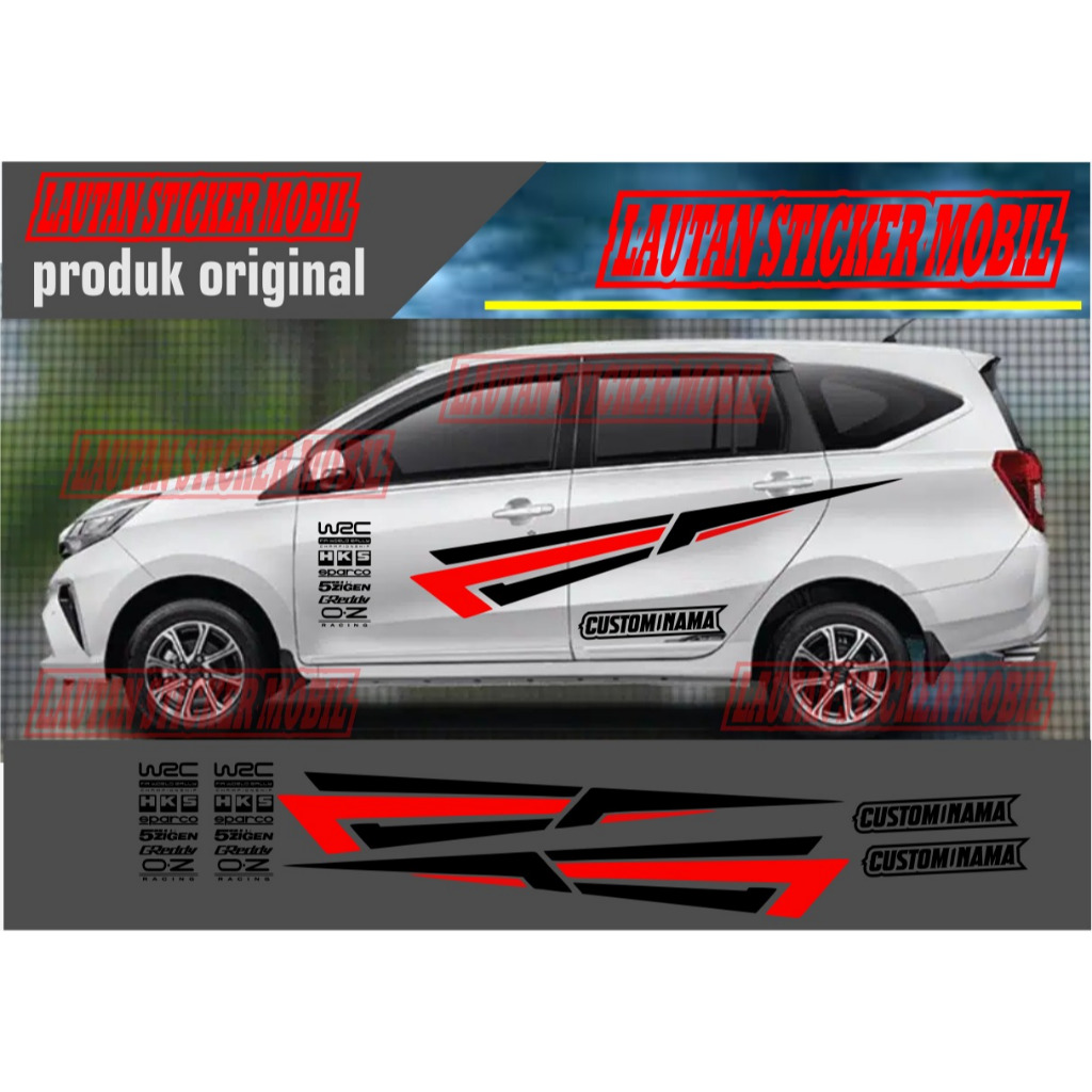 stiker lis bodi samping toyota mobil avanza stiker bodi samping terbaru terkeren avanza veloz