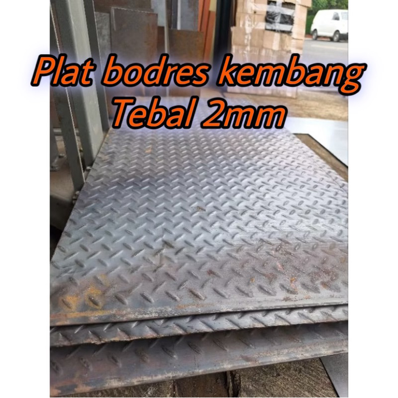 Plat besi bodres kembang , tebal 2mm. ukuran tersedia