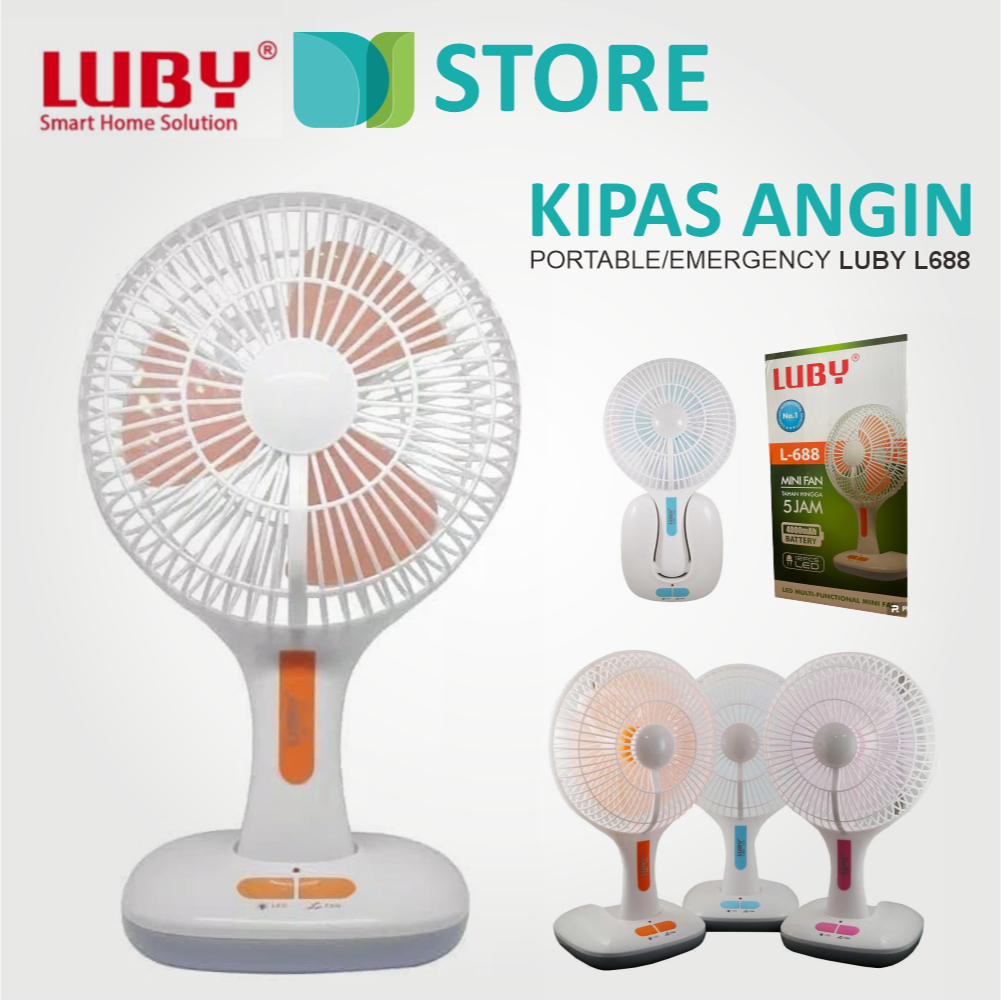 Kipas Angin Luby Emergency / Portable LED LUBY L-688