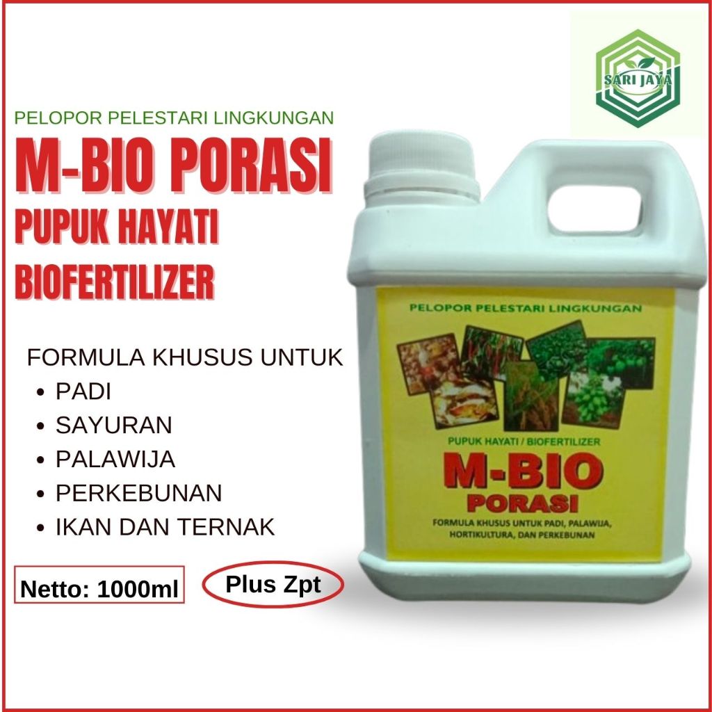 M-bio porasi pupuk organik cair serbaguna pelebat buah zpt mbio pupuk sayuran terbukti buah lebat 1L