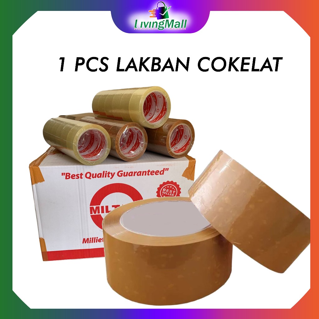 

Miltape 1pcs Lakban Cokelat Premium Murah Bisa COD