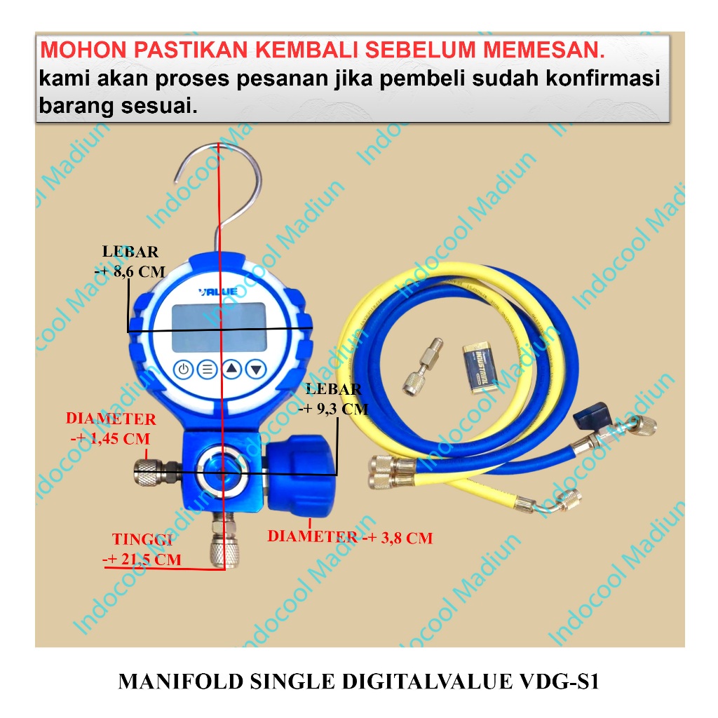MSDV MANIFOLD SET / MANIFOLD DIGITAL / MANIFOLD SINGLE DIGITAL VALUE VDG-S1