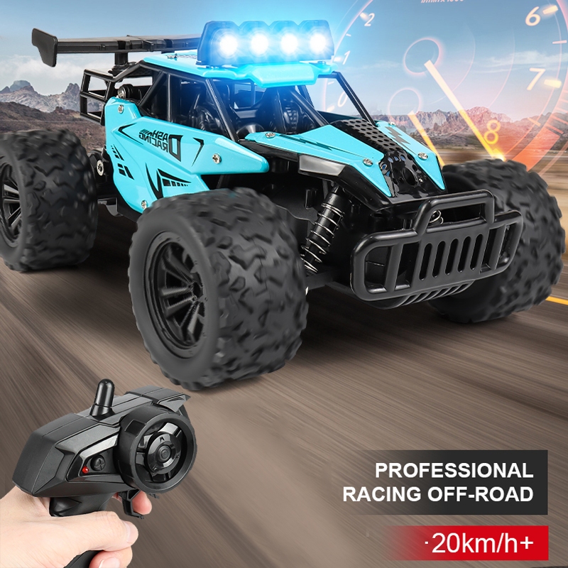 Mobil Remote Control Full Propo RC Mobil Offroad dengan Lampu LED Bodi Alloy Frekuensi 2.4GHZ