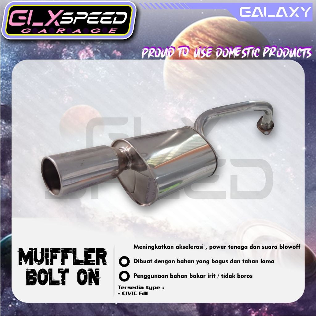 Knalpot Fujitsubo Bolt On Honda Civic FD1