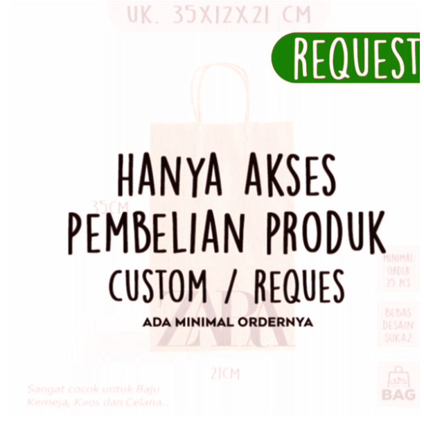 

(CUSTOM+) Paper Bag Kado CUSTOM SIZE / LOGO/ Papper Bag Coklat Bebas Desain ALL SIZE / Paperbag Polos Coklat Bebas Reques