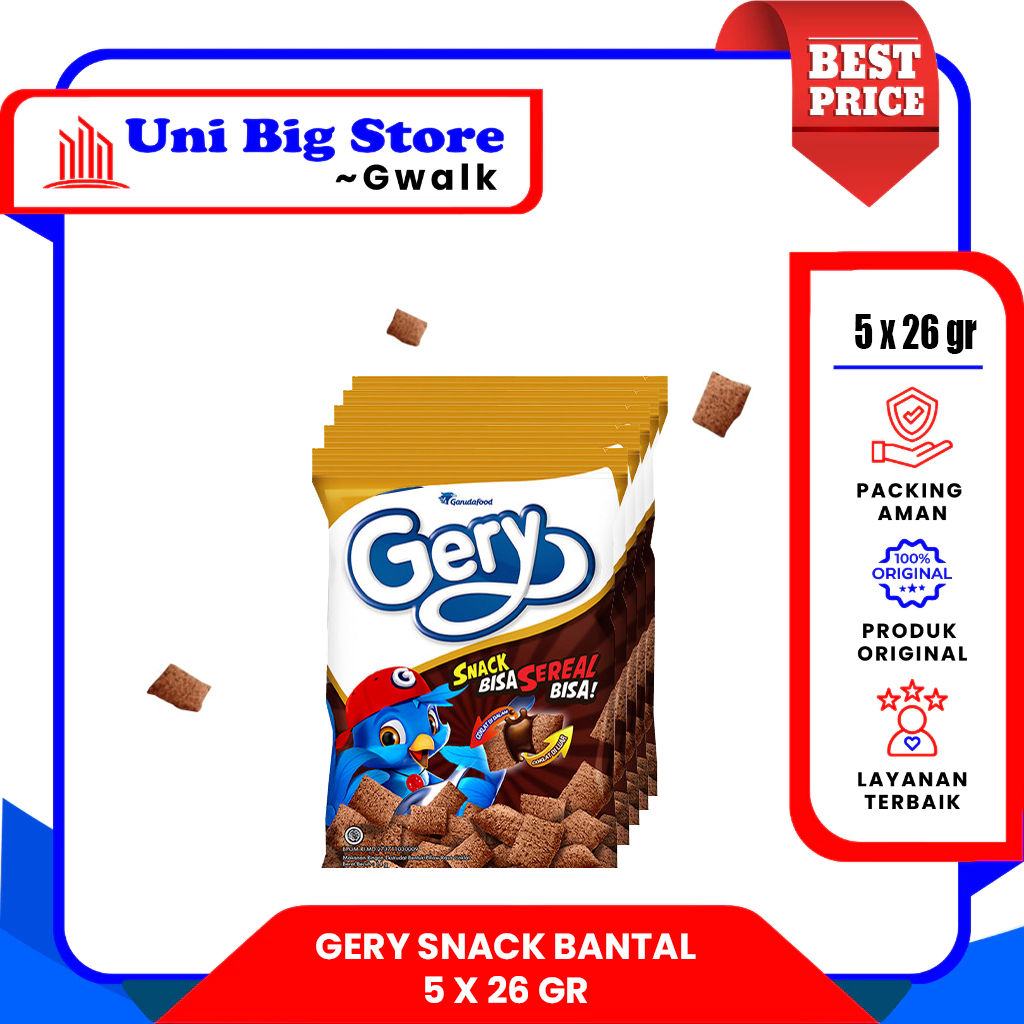 

GERY SNACK BANTAL SEREAL CHOCOLATE - (26 gr x 5 pcs)