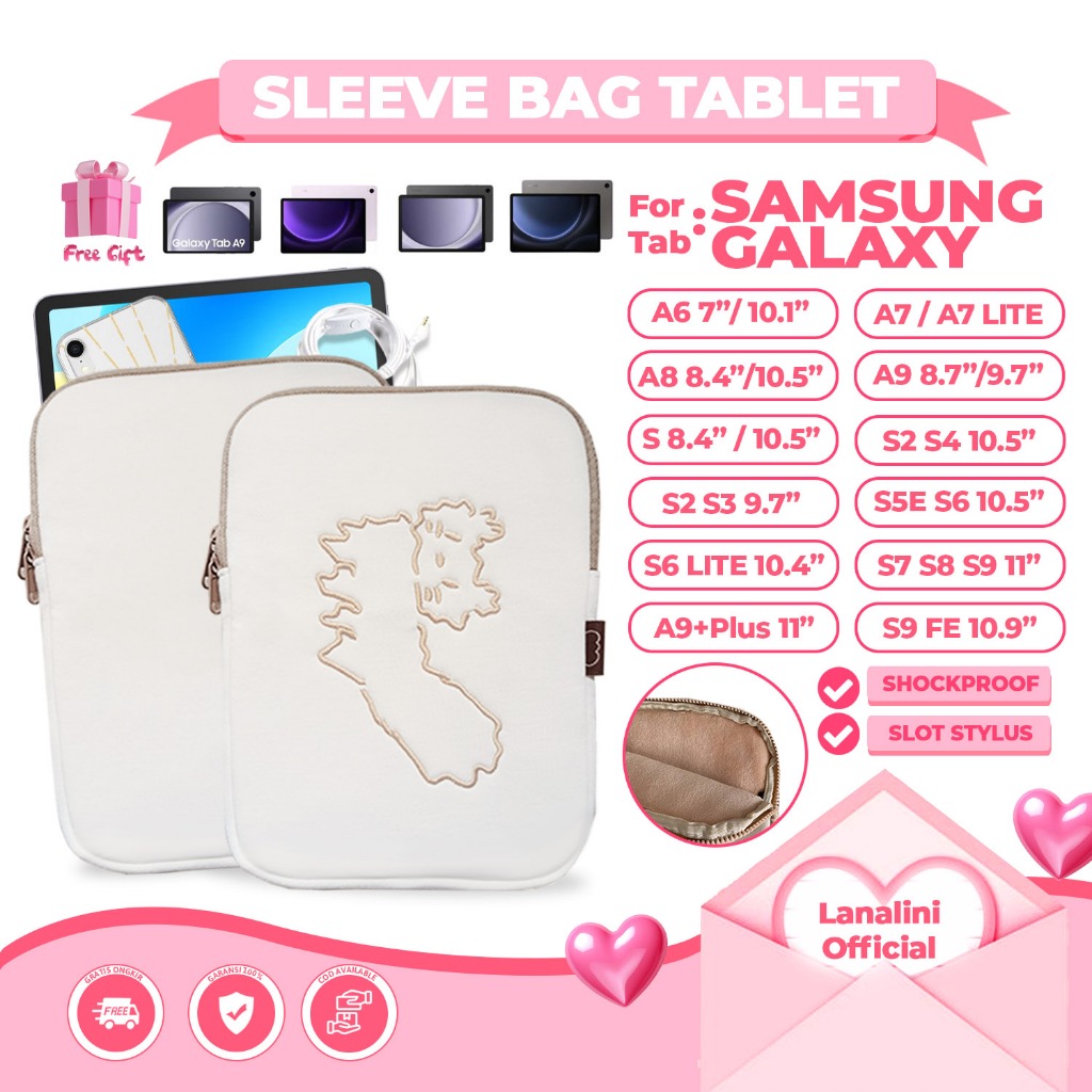 Sleeve Samsung Tab S11 S S2 S3 S4 S5E S6 S7 S8 S9 S10 S10FE S9+ S10+ FE A6 7 10.1 A7 Lite A8 8.4 A9 