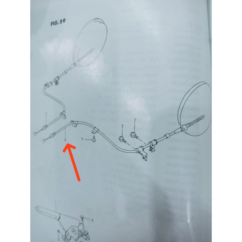SUZUKI SGP CABLE COMP PARKING BRAKE L/kabel rem tangan bagian kiri untuk mobil Baleno 1997-2002