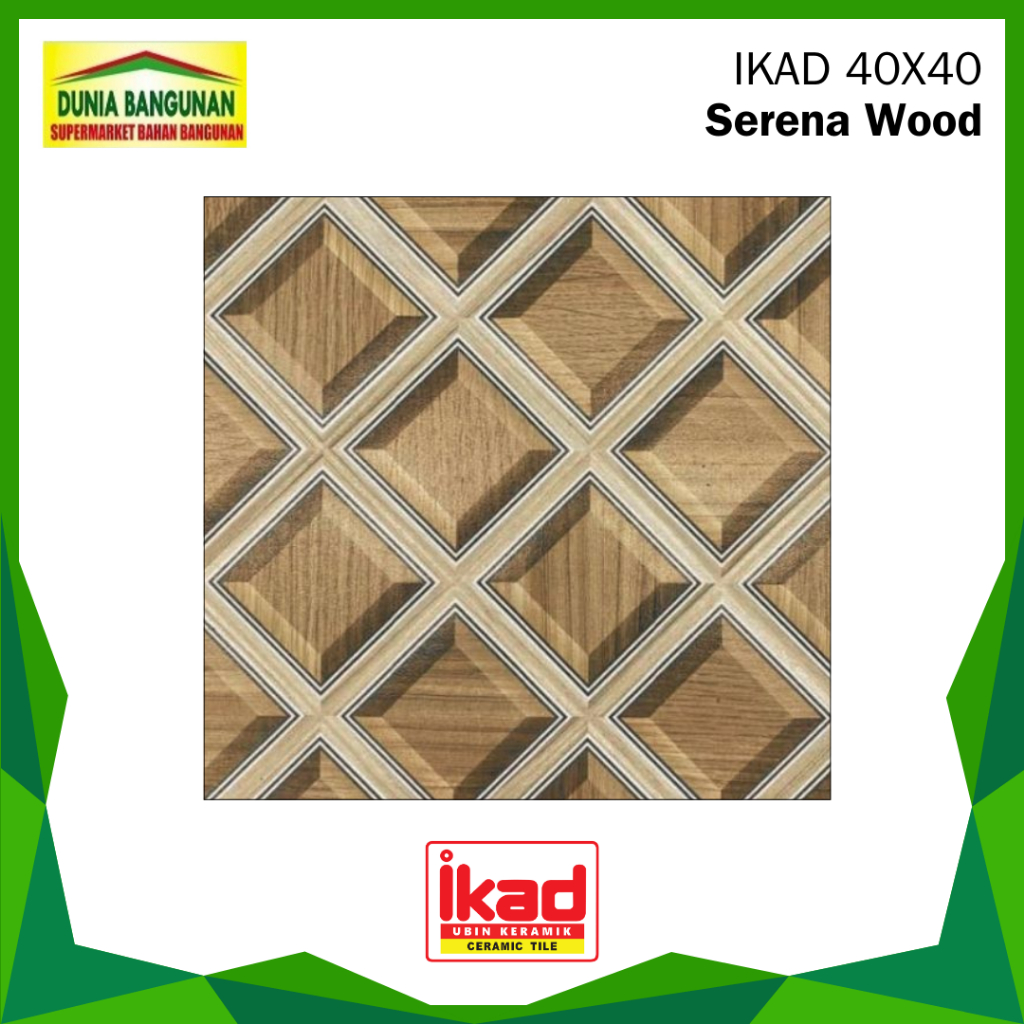 Keramik Lantai Motif Kayu IKAD SXL Serena Wood KW 1 40X40 Keramik Lantai Matt