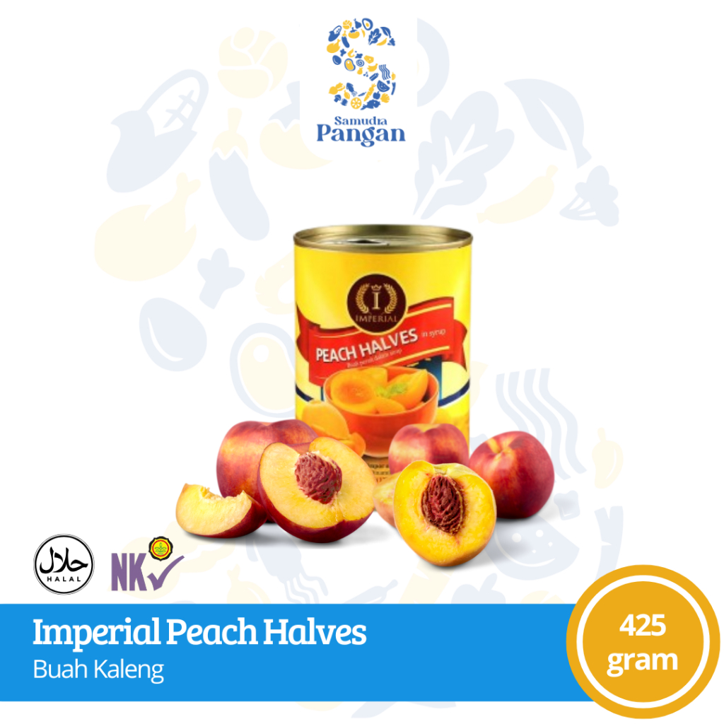 

Imperial Peach Halves Buah Peach / Persik Kaleng 425 gram