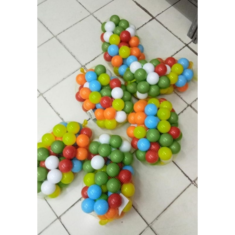 Mainan Bola Tenda / Mandi Bola Plastik Warna Warni Isi 50 PCS