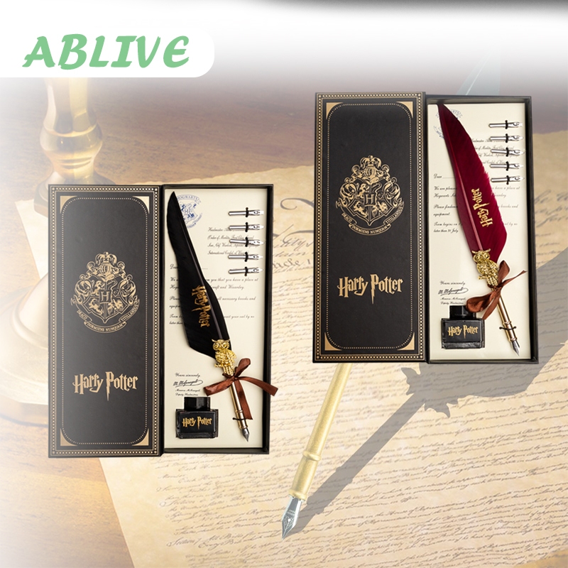 

Set Pena Kaligrafi Set Lengkap Pen Bulu Quill Harry Potter Dengan Kotak