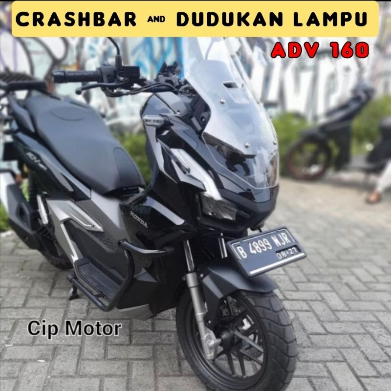 Crashbar Tubular ADV 160 2022 2023 dudukan Lampu Tembak Pelindung Body ADV 160 ROADSYNC 2025