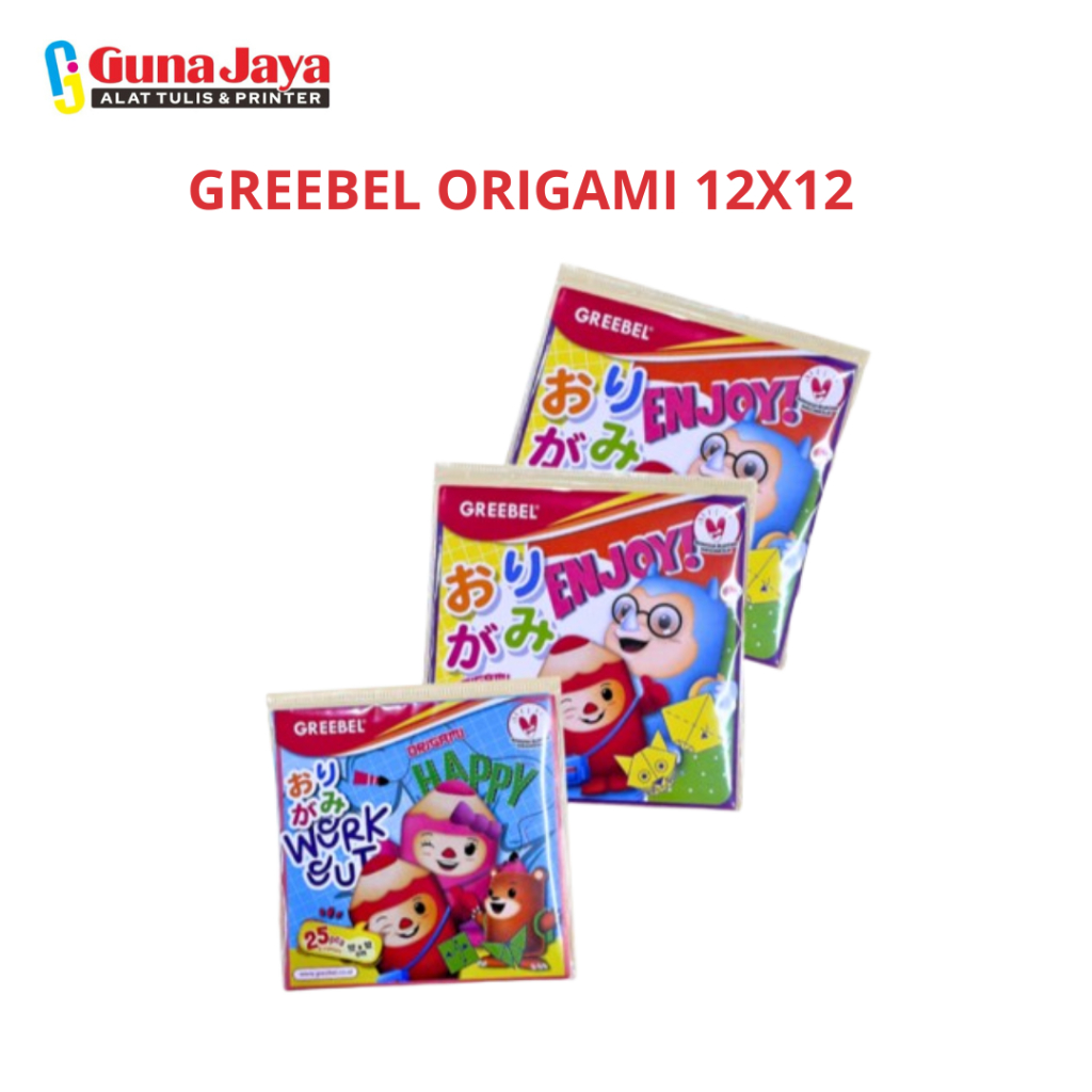 

GREEBEL ORIGAMI 12X12 - Kertas Origami 12x12 cm Paper Craft 5 Warna