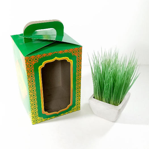 

Box Handle Idul Fitri / Gable Box Uk. (p) 15 x (l) 15 x (t) 21 cm