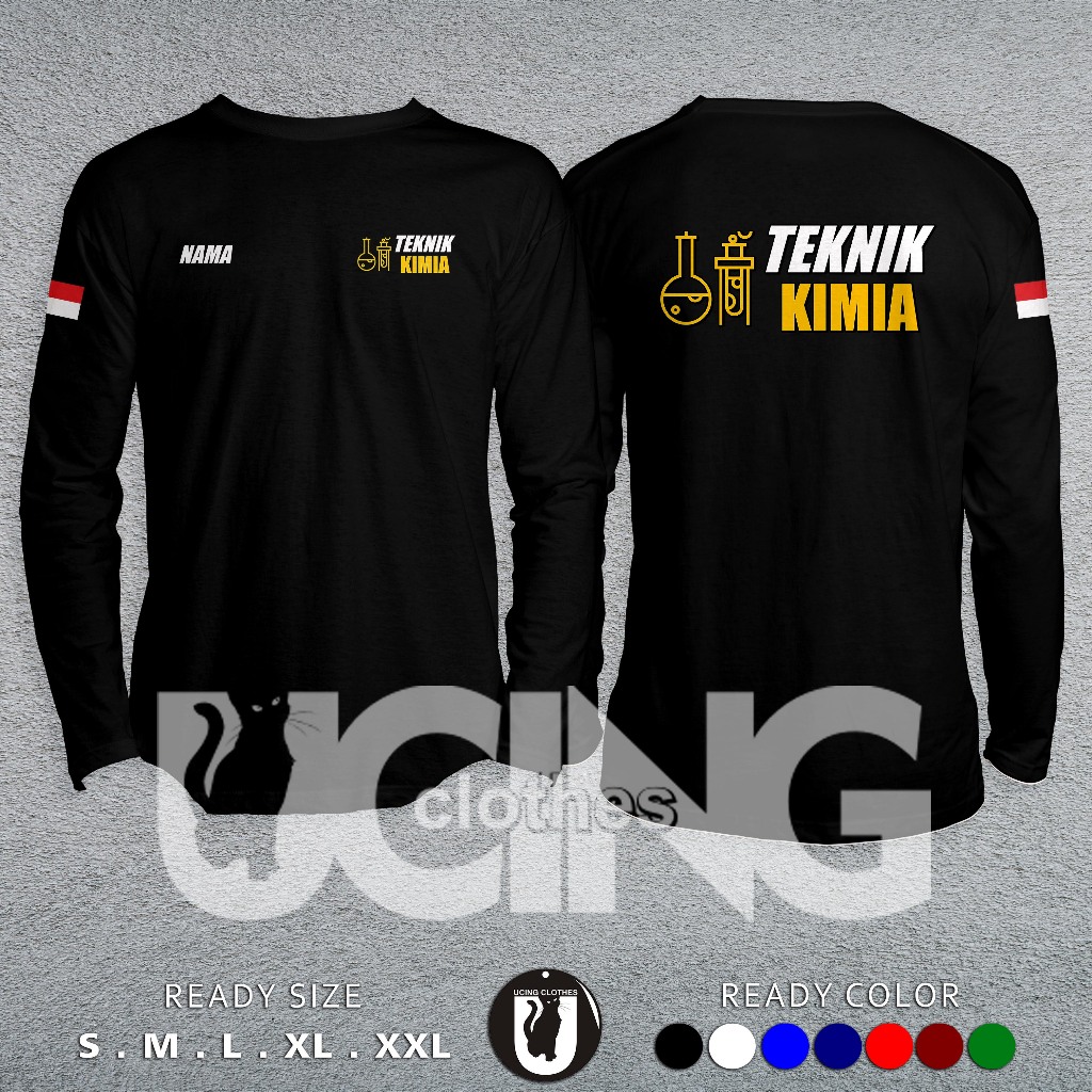Kaos Baju Teknik Kimia Gratis Nama Kamu Lengan Panjang Kaos Distro