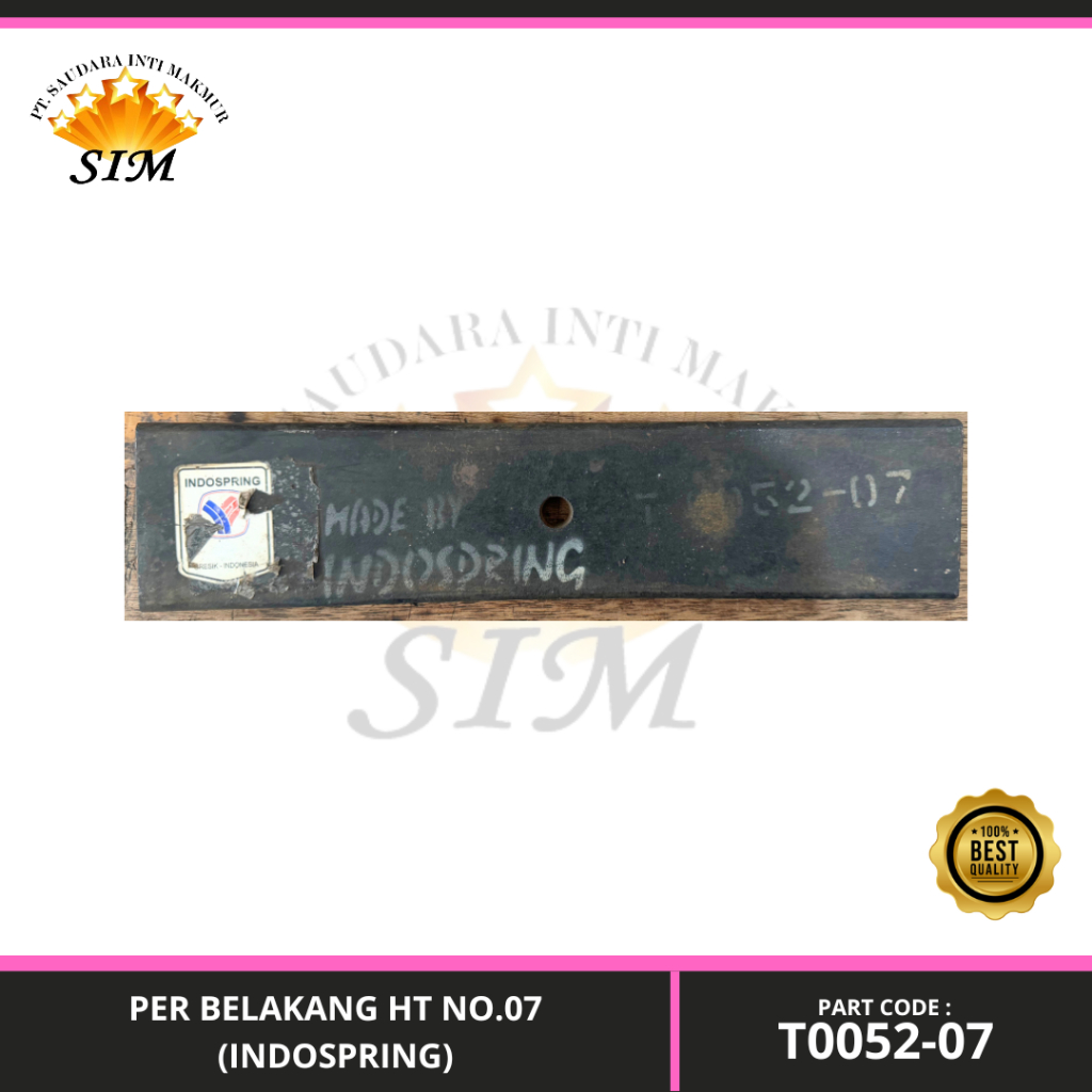 Per Belakang HT No.07 (Indospring) - T0052-07