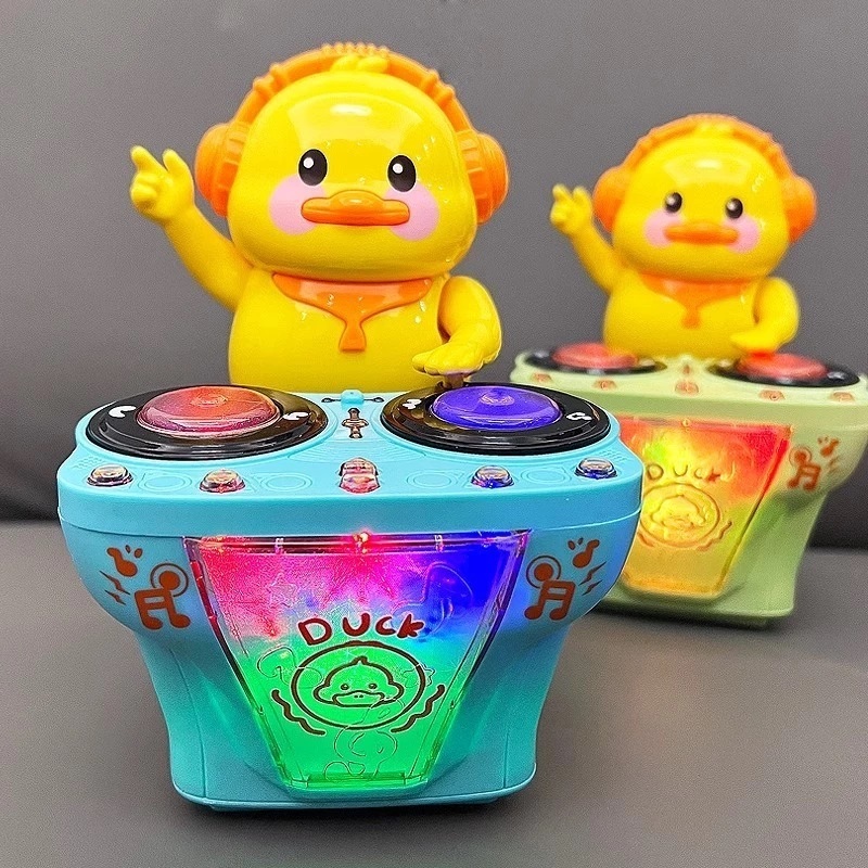 WU - Mainan Anak Robot Duck Dance Musik DJ - Mainan Anak Robot DJ Bebek Joget Berjalan Lampu Dan Mus