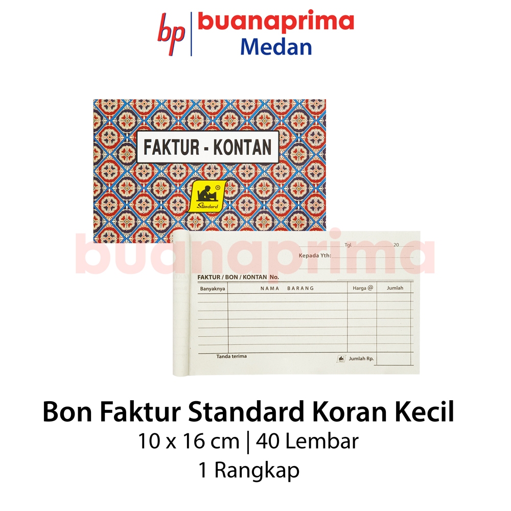 

Bon Faktur KORAN STANDARD KECIL 1 PLY Original Buku Nota Kontan Tidur