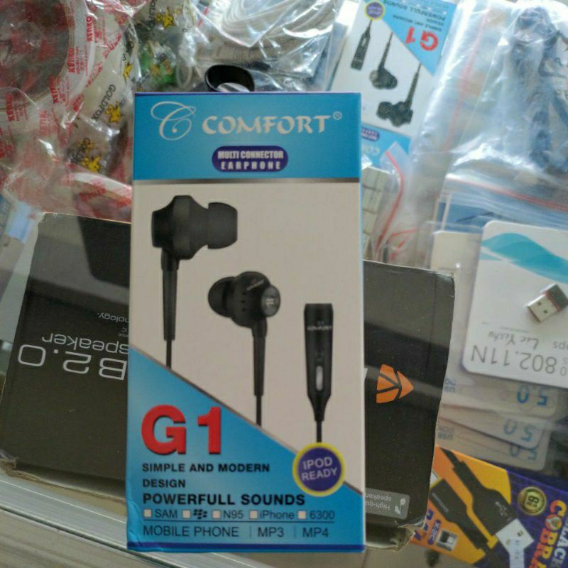 Comfort G1 Headset Earphone Bazzoka Extra Full Bass 3.5 Jack Audio PC Laptop Android