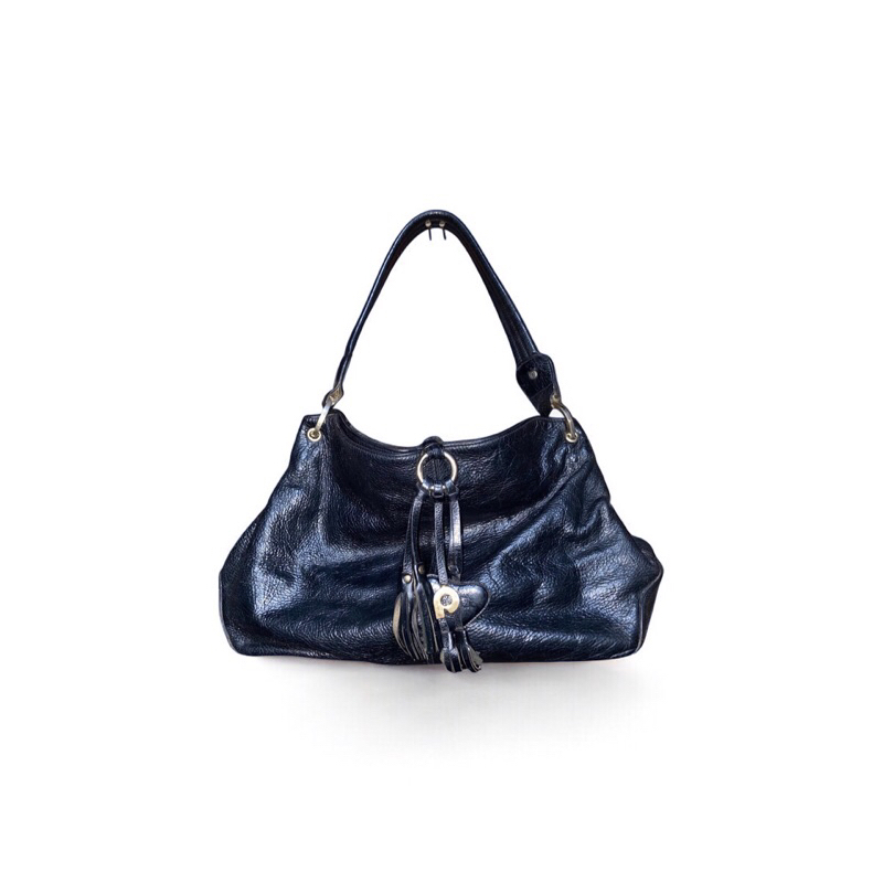 Papillon Leather Bag (Black)