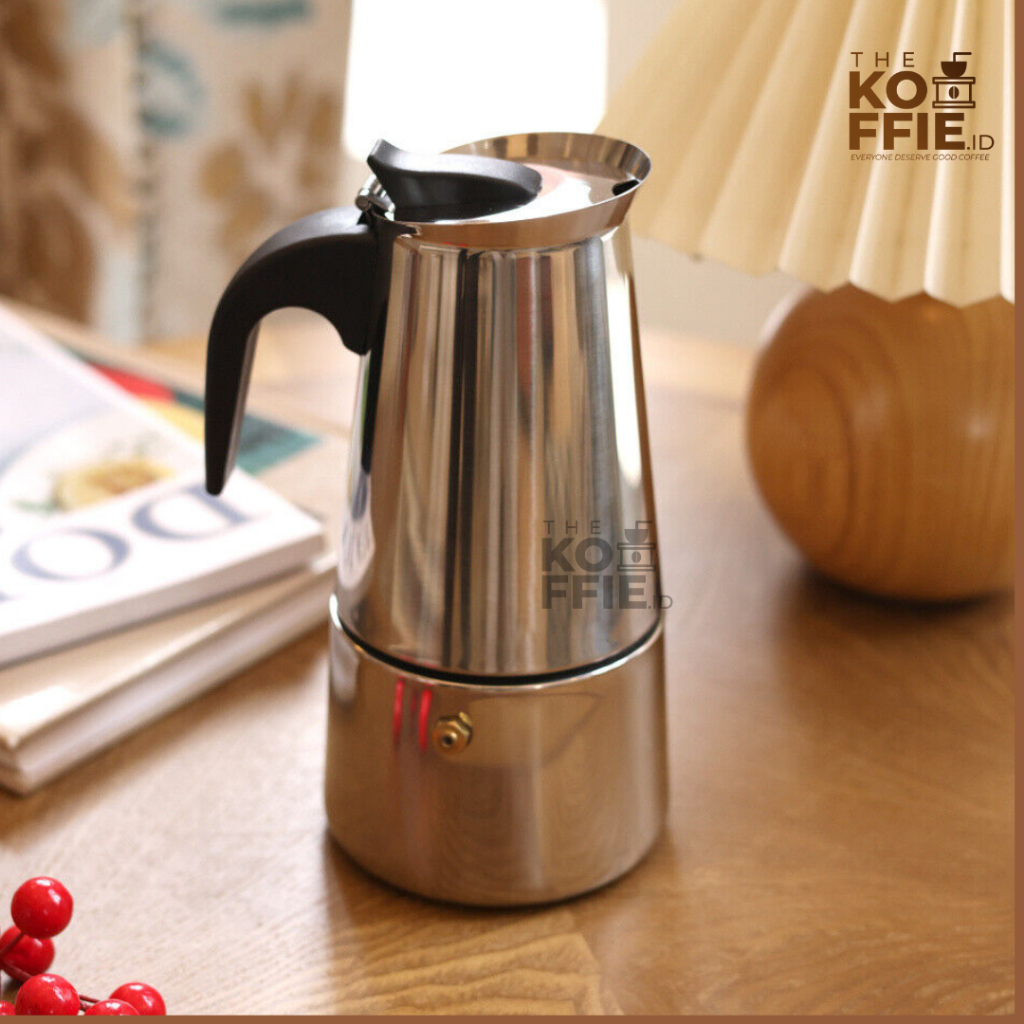 Moka pot Stainless Steel 450ml espresso based kopi susu mokapot mokapott mokapot coffe moca pot stai