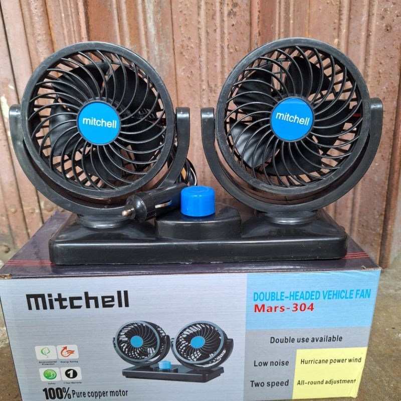 KIPAS MOBIL 12 VOLT DOUBEL FAN /KIPAS ANGIN MOBIL/ CAR FAN MITCHELL