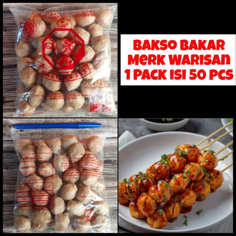 

Baso Bakso Bakar isi 50 pcs merk Warisan