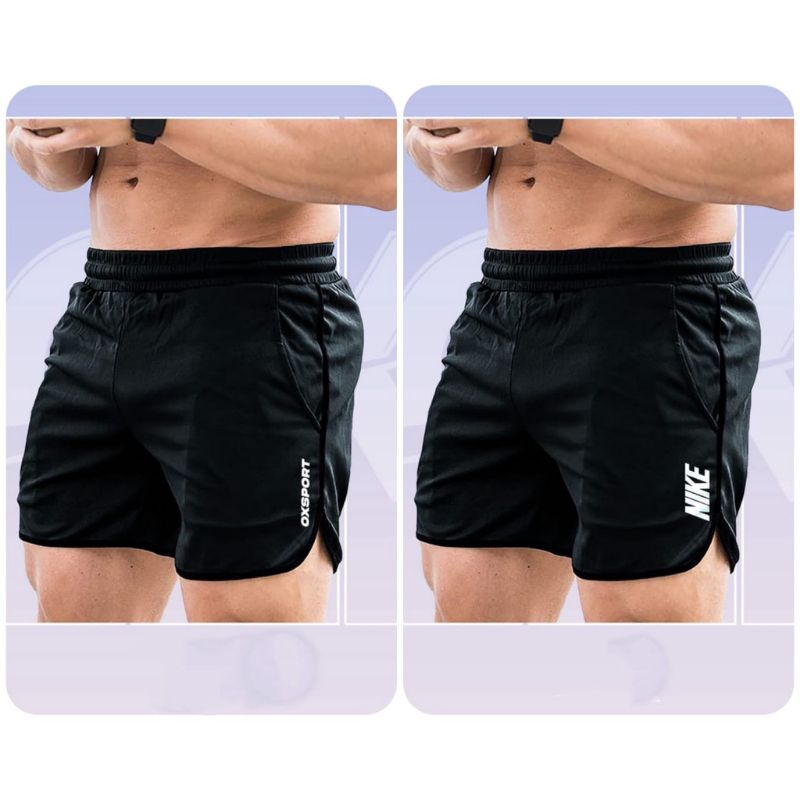 celana olahraga Run pria wanita / celana olahraga kain premium belah samping