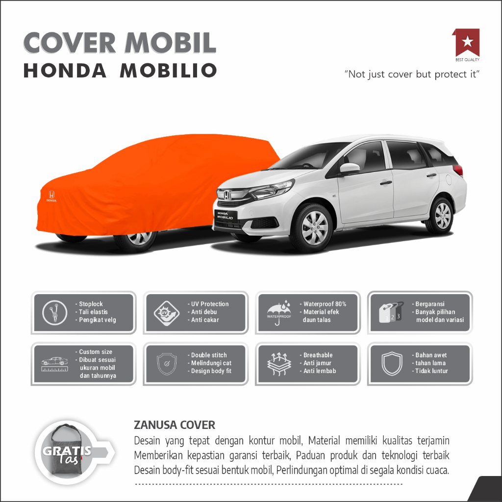 BODY COVER MOBIL HONDA MOBILIO, SARUNG MOBIL HONDA MOBILIO, SELIMUT MOBIL HONDA MOBILIO