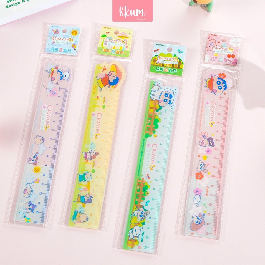 

1PCS Penggaris 15cm Crayon Shinchan/ Ruler Pengukur Premium Lucu Kartun