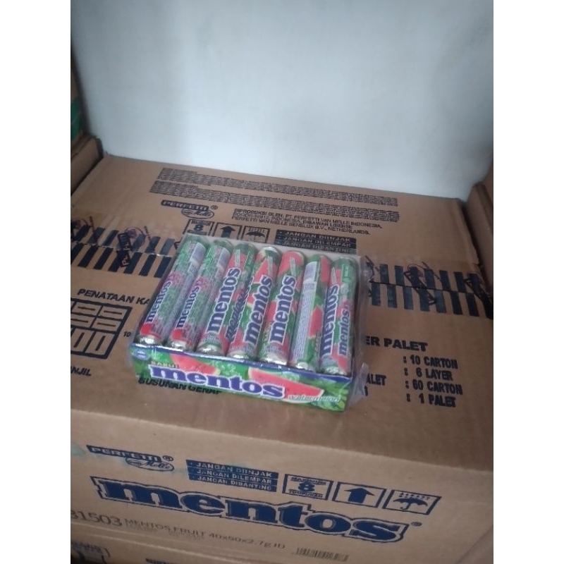 

[NEW] Mentos Chewy Dragees Watermelon Roll Box (14×29gr.)