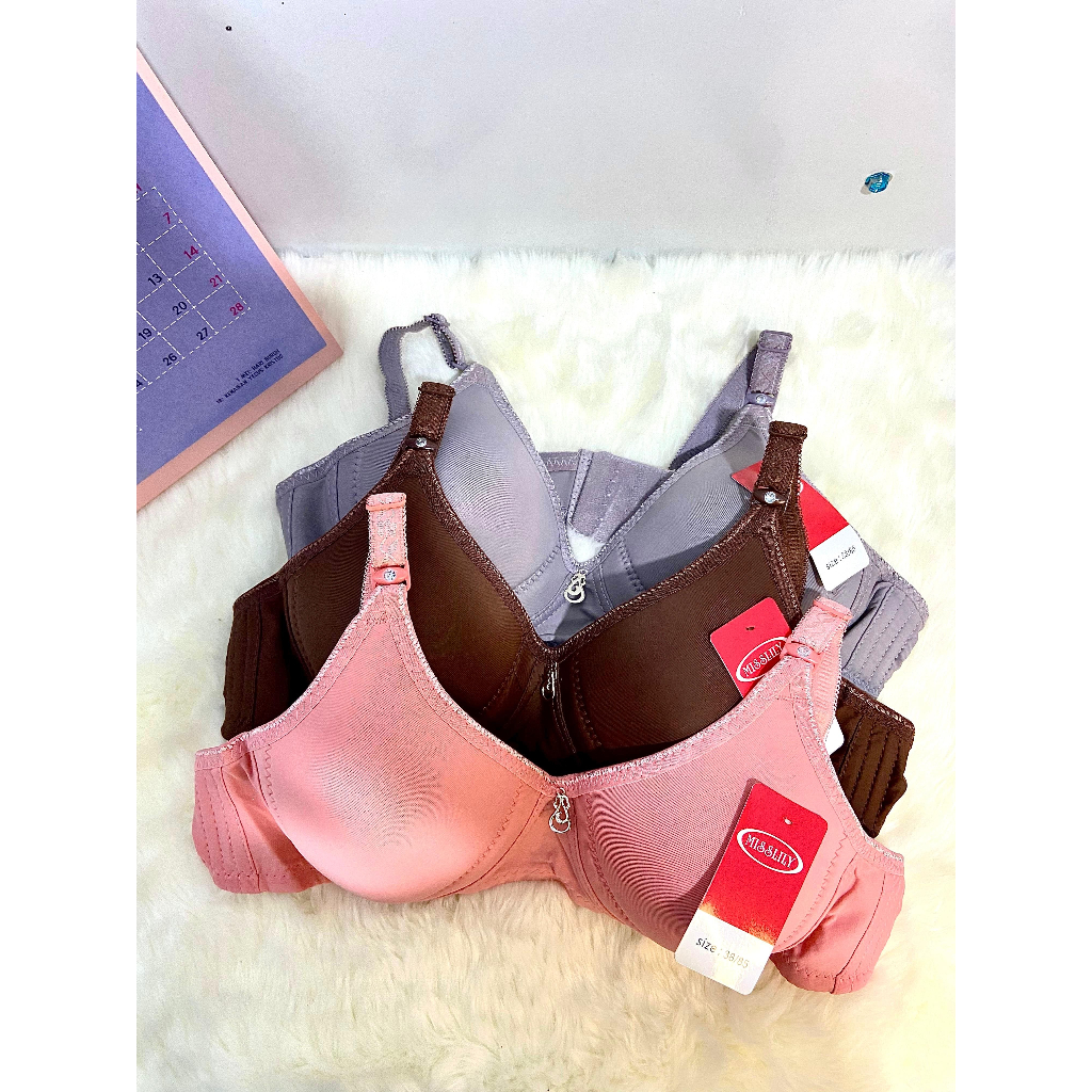 MISSLILY 823 - (1 PCS) BRA WANITA TANPA KAWAT MISSLILY SUPER SOFT BH MOTIF POLOS - MISSLILY 823