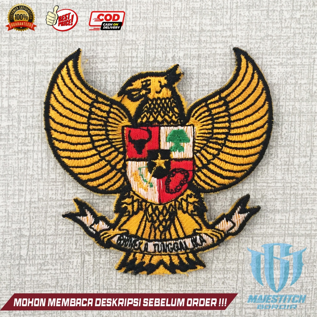 BADGE BET PATCH GARUDA BORDIR / EMBELM GARUDA BORDIR / MAJESTITCH BORDIR