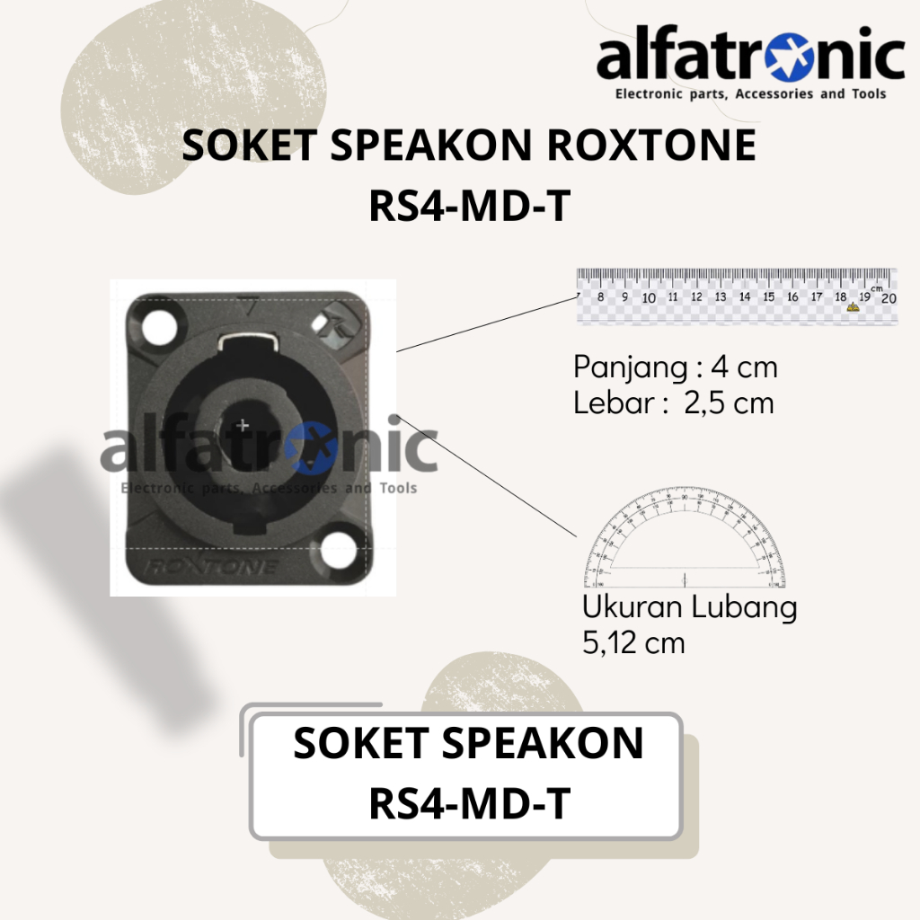 SOKET SPEAKON ROXTONE RS4MD-T