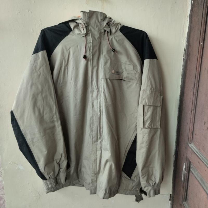 LIPNER Japanese Brand Outdoor All Weather Gear Hooded Windbreaker Bomber Jacket Original