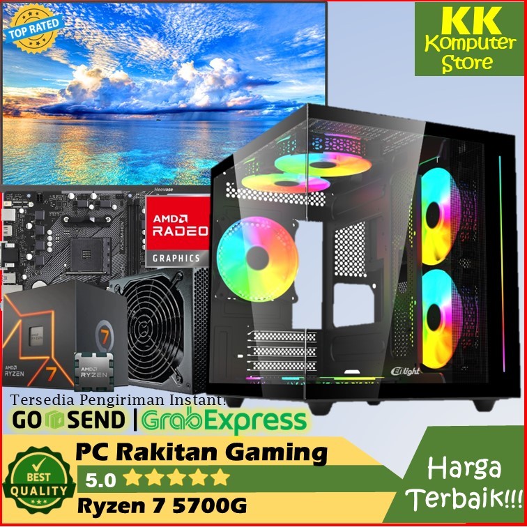 Pc Gaming Amd Ryzen 7 5700G |Ram 16GB |Ssd256Gb [Pc Only / Fulset Monitor]