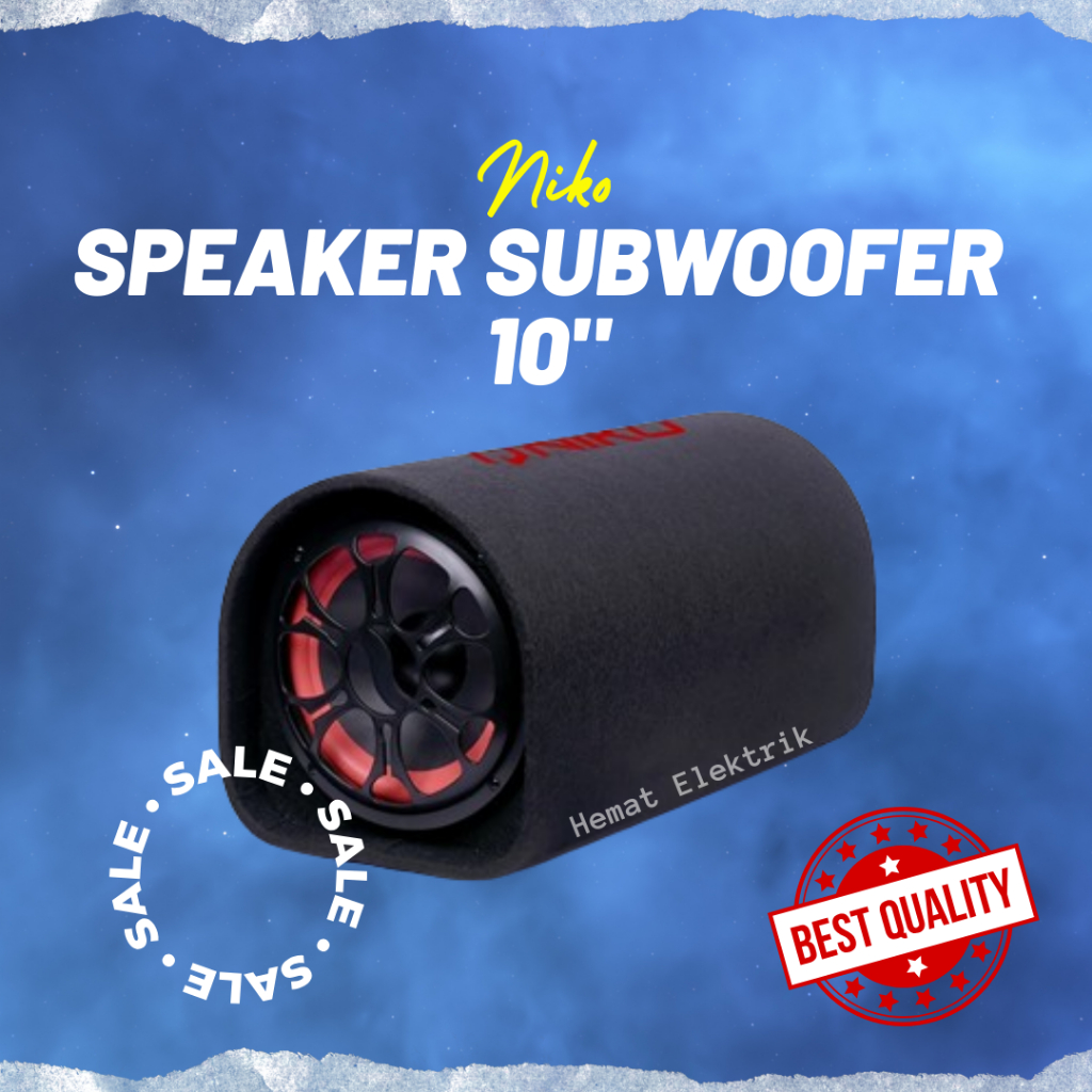 Speaker Bluetooth Bass Aktif Subwoofer Niko GL 10 Inch Untuk Karaoke dan Mobil