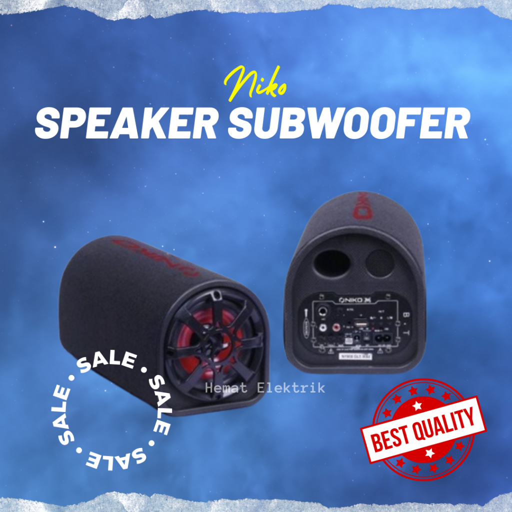 Speaker Bluetooth Bass Aktif Subwoofer Niko GL Series Untuk Karaoke dan Mobil