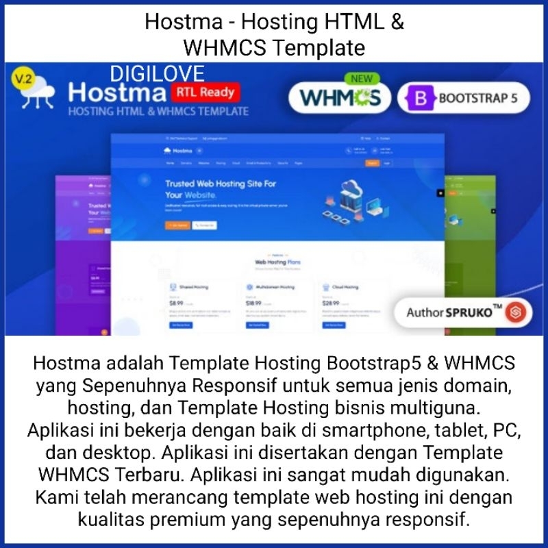 Hostma - Hosting HTML & WHMCS Template