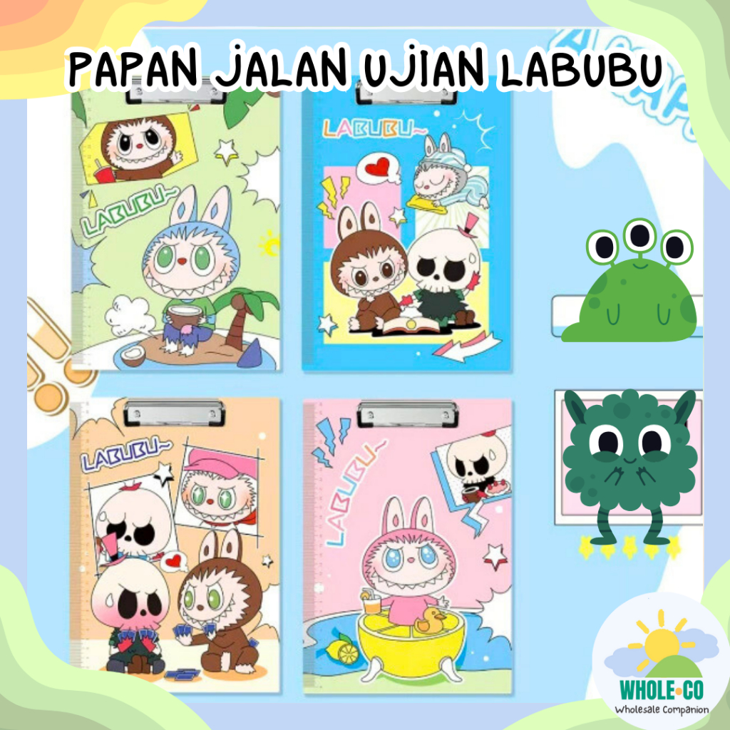 

Papan Jalan Ujian Karakter Labubu Premium Alas Menulis The Monster Lucu Unik Imut Termurah Grosir Cod