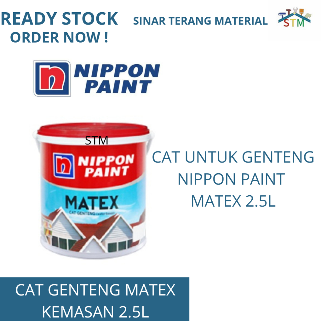 CAT GENTENG MATEX NIPPON PAINT 2,5 Liter / Cat Khusus Genteng Matex READY SEMUA WARNA