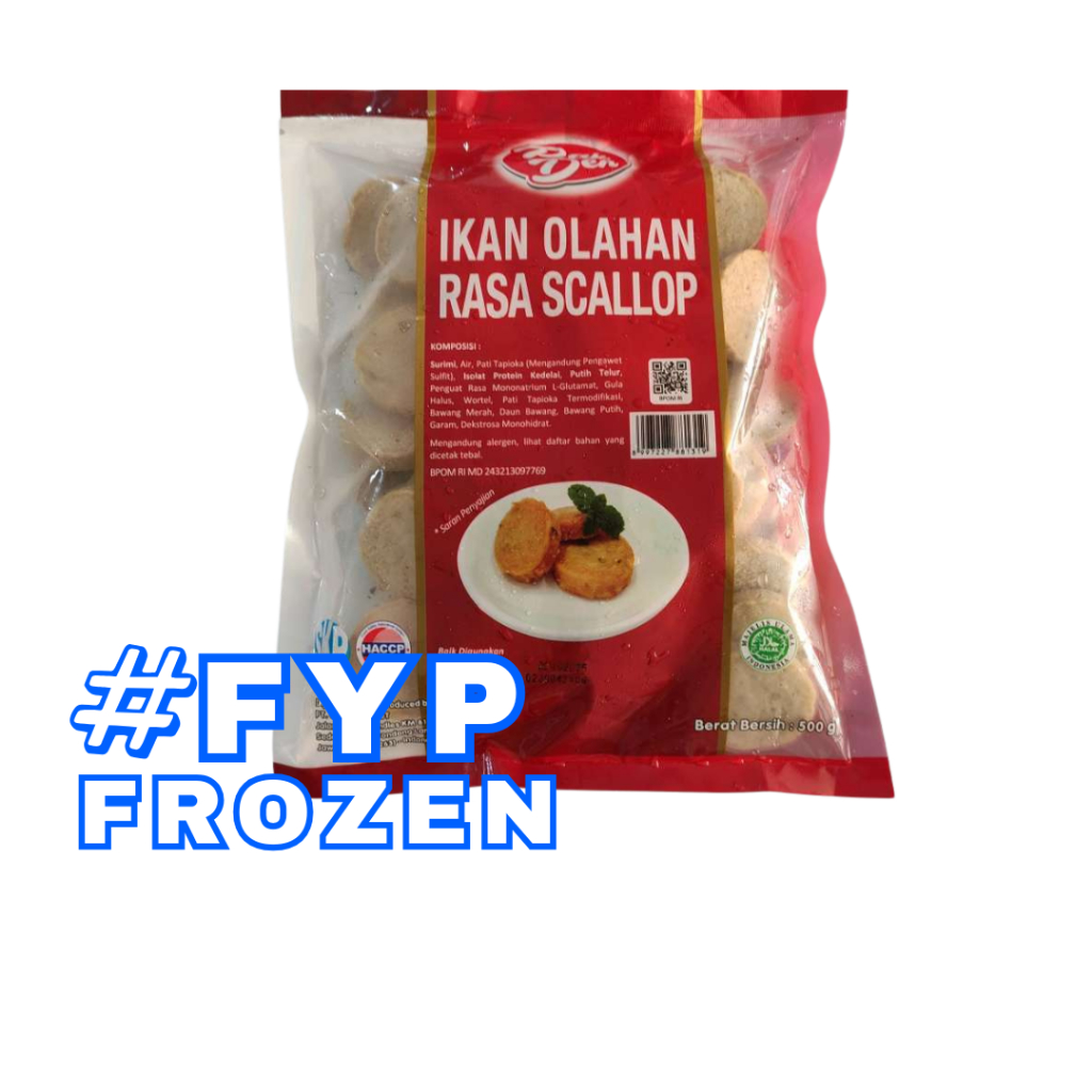 

PAK DEN IKAN OLAHAN RASA SCALLOP 500GR/ IKAN OLAHAN RASA KERANG