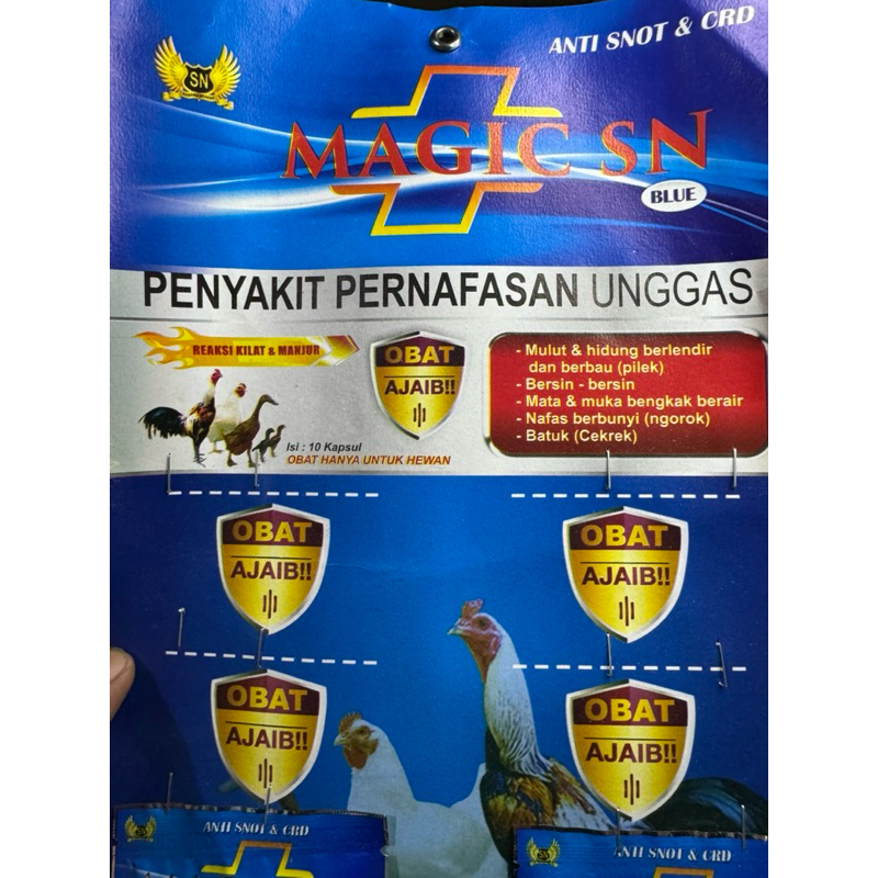 Obat Pernafan Ayam dan unggas MAGIC SN Manjur atasi snot CRD ngorok