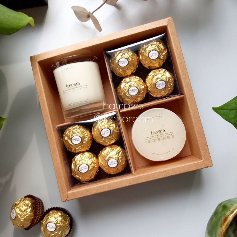 

Hampers Kado Gift Birthday Graduation Scented Candle Soap Ferrero Rocher