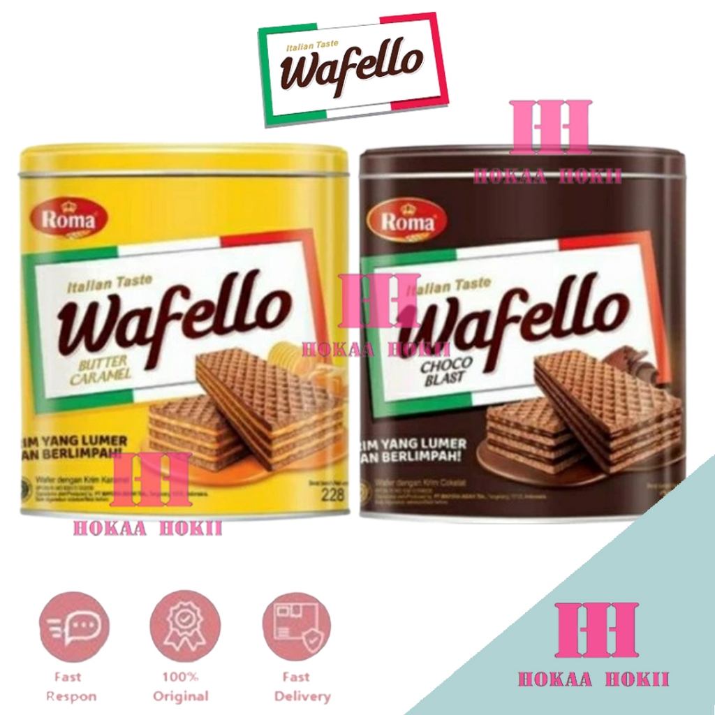 

Roma Wafello Wafer Choco Blast & Butter Karamel 228gr